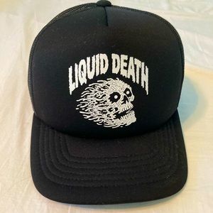 Liquid Death Trucker Hat-Black.